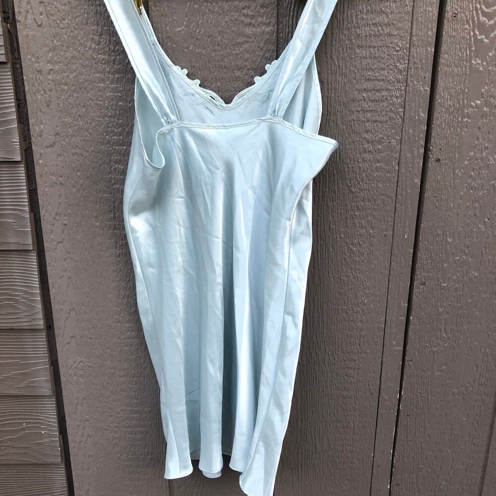Adonna slip dress women’s size large blue greenish coquette - Picture 4 of 5